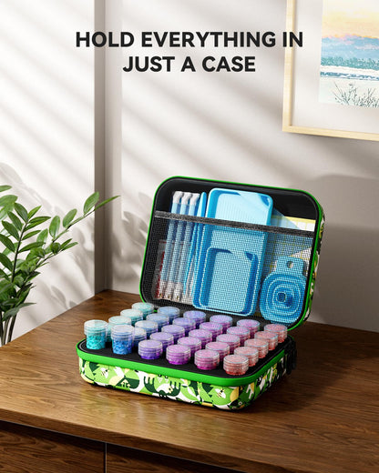 ARTDOT 60 Slots Storage Container for Diamond Art Kits for Adults, Portable Bead Storage Boxes for Diamond Painting Accessories and Tools