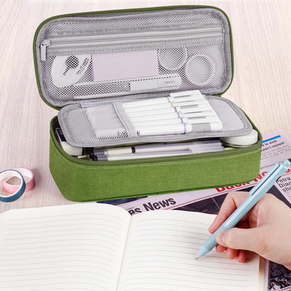 WEMATE Pencil Case, Large Storage Organizer, Makeup Bag, Teacher Must - have, Big Pencil Pouch, Marker Case for College
