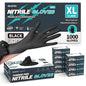 BEASTEK Black Nitrile Exam Gloves, 4 Mil, Powder-Free Food Prep Disposable
