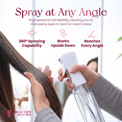 BeautifyBeauties Continuous Spray Bottle for Hair, 6..8 oz Mister Spray