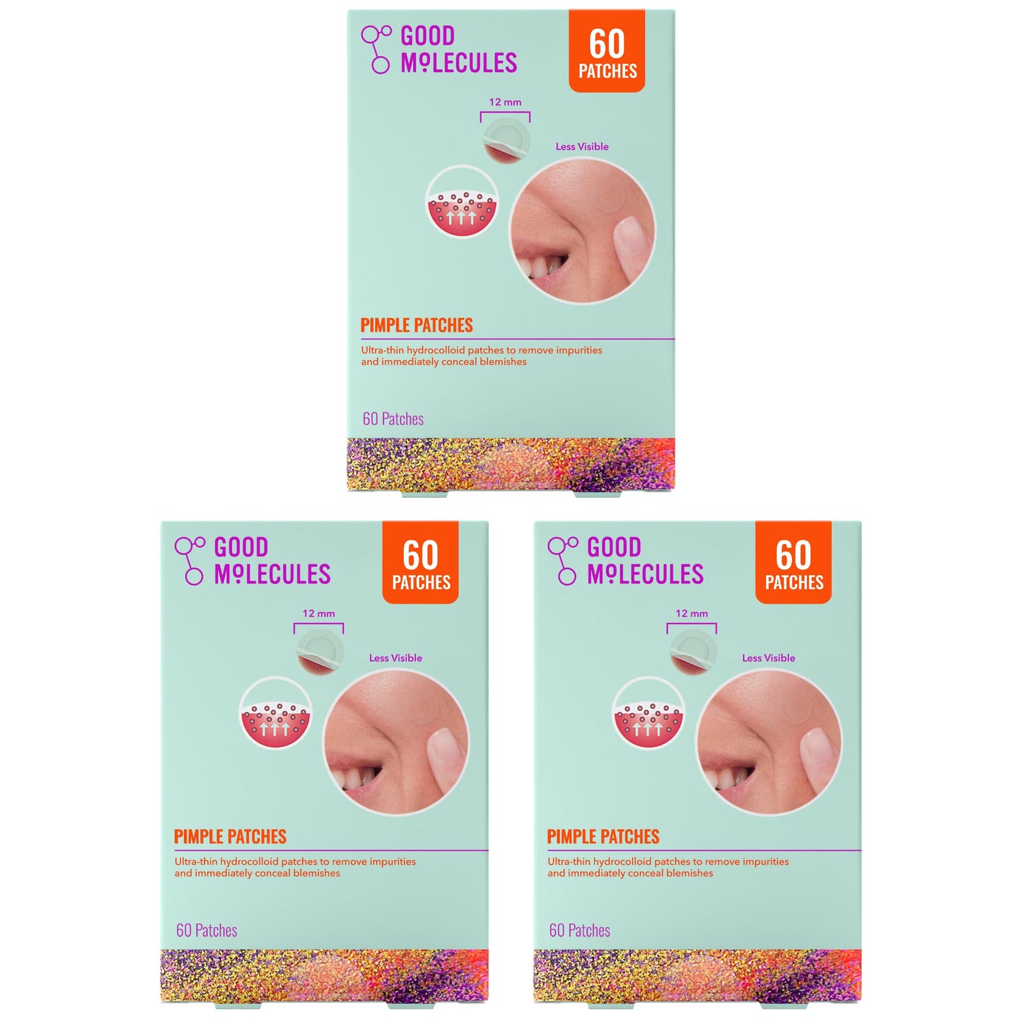 Good Molecules Pimple Patches, Hydrocolloid Patches, 600 Count (60 x 10)