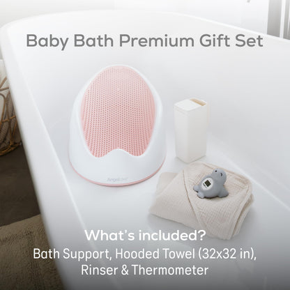 Angelcare Soft-Touch Baby Bath Support & Rinser Bundle, Aqua