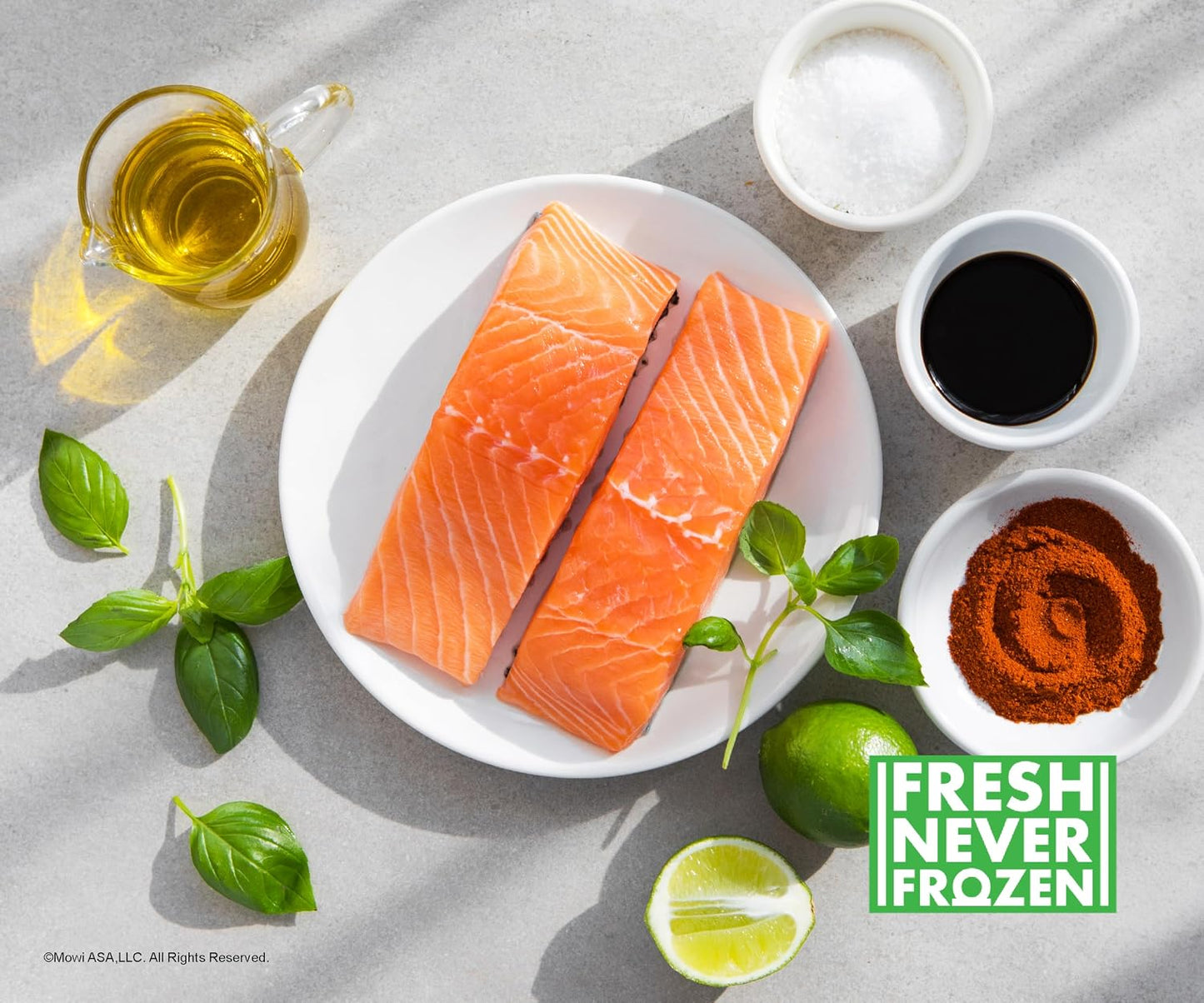 MOWI Atlantic Salmon 12oz, 2 Portions, Fresh Never Frozen