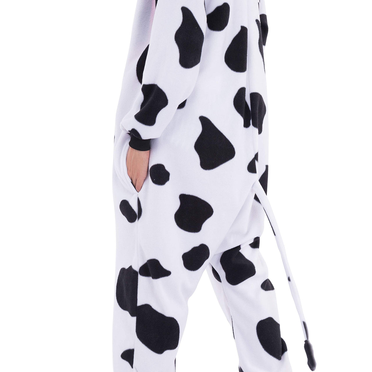 Spooktacular Creations Halloween Dalmatian Dragon Cow Costume, Animal Costume Hooded Jumpsuit for Halloween Cosplay Party