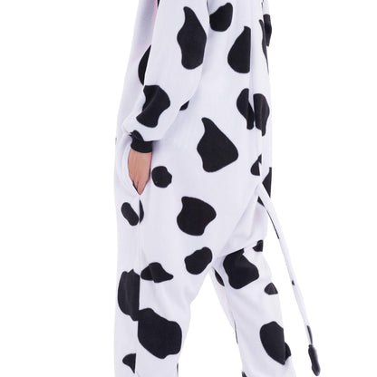 Spooktacular Creations Halloween Dalmatian Dragon Cow Costume, Animal Costume Hooded Jumpsuit for Halloween Cosplay Party