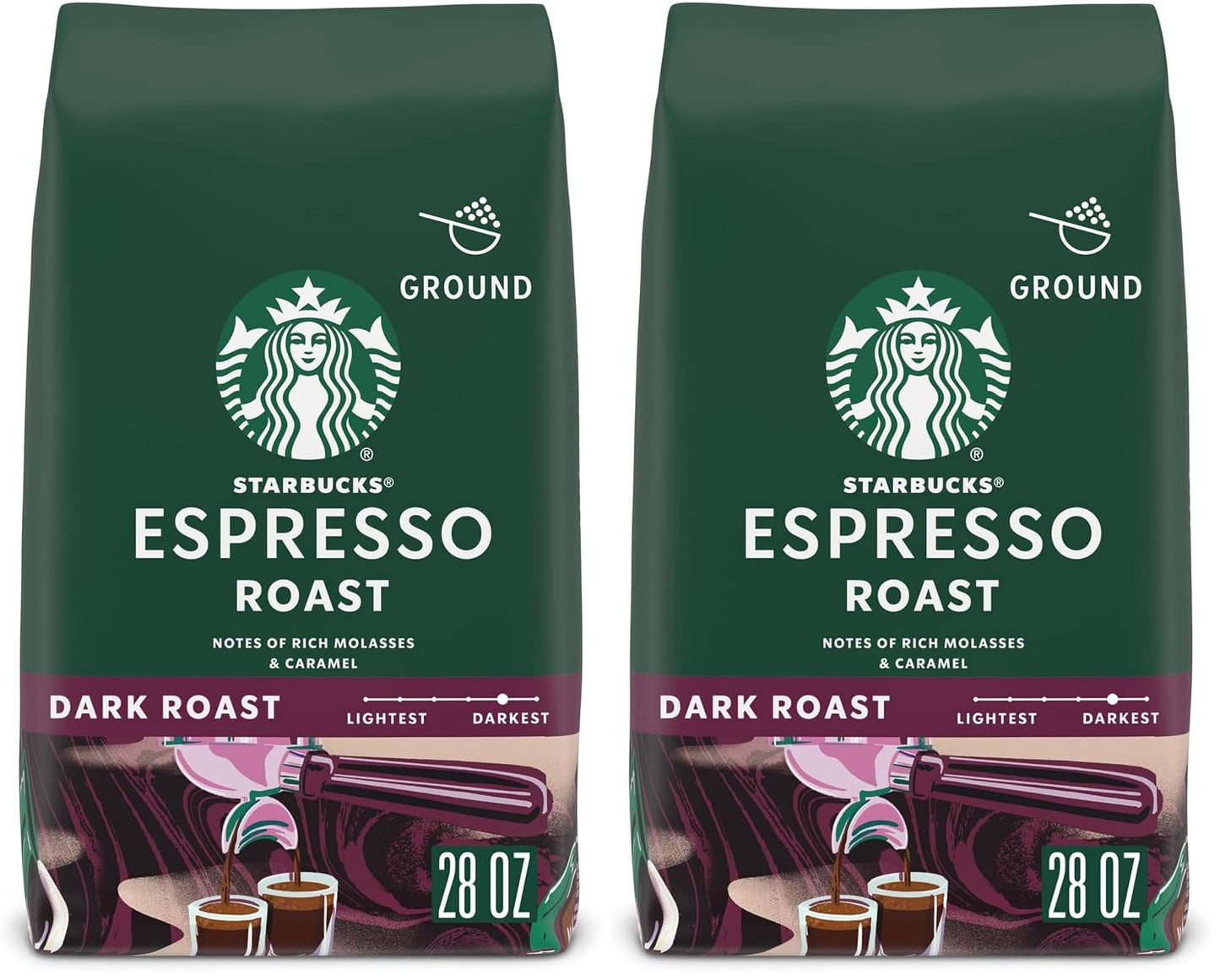 Starbucks Ground Coffee, Dark Roast Coffee, Italian Roast, 100% Arabica, 1 bag (18 oz)