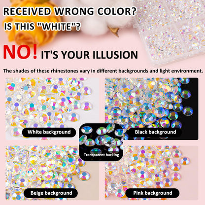 Rainbow Flatback Rhinestones for Crafting and 3PCS B7000 Glue (Set 1), 2 Boxes of 4500 PCS Resin Rhinestones Gems Charms for Bedazzling DIY Crafts Tumblers Shoes Fabric Clothing Nail Art