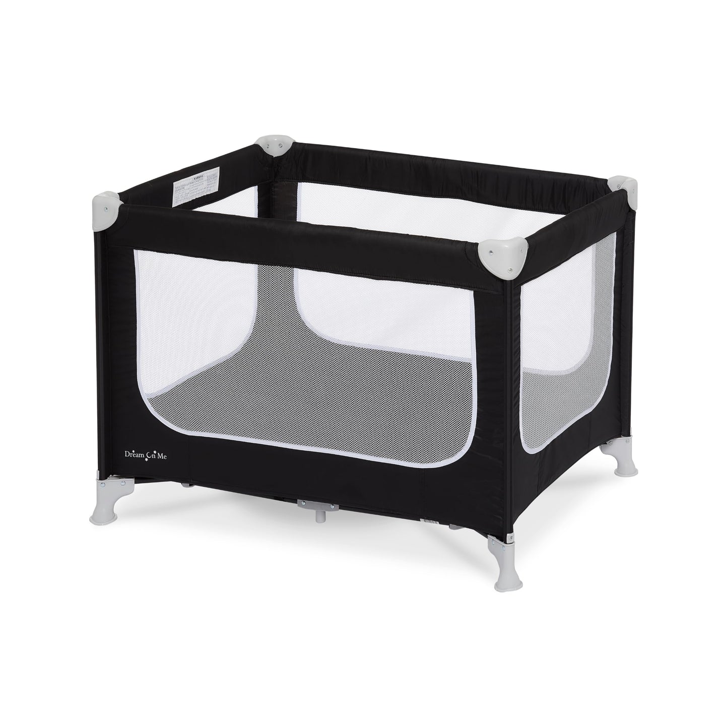 Dream On Me Zodiak Portable Playard, Compact for Travel, Carry Bag, Gray & Pink