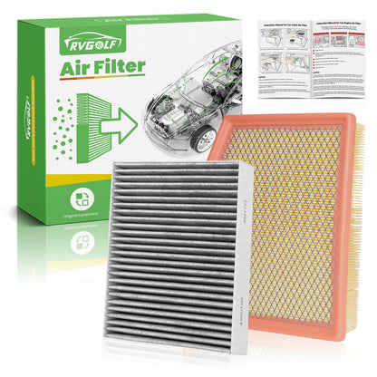 Engine+Cabin Air Filter Fit for 2014-2020 Rogue, 2017-2022 Rogue Sport
