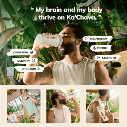 Ka’Chava Whole Body Meal Shake Chai 2 lb – Vegan Protein Powder with 85+ Superfoods & Greens – Plant-Based Meal Replacement with Probiotics & Digestive Enzymes – Gluten & Dairy Free (15 Servings)