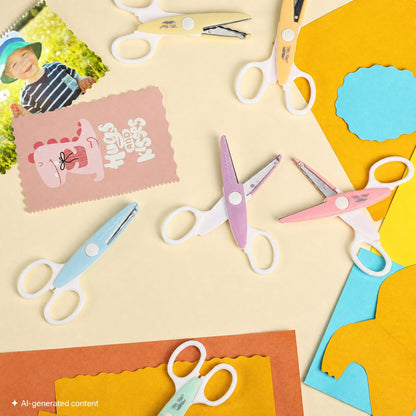 Mr. Pen- Craft Scissors Decorative Edge, 6 Pack, Bright Zig Zag Scissors