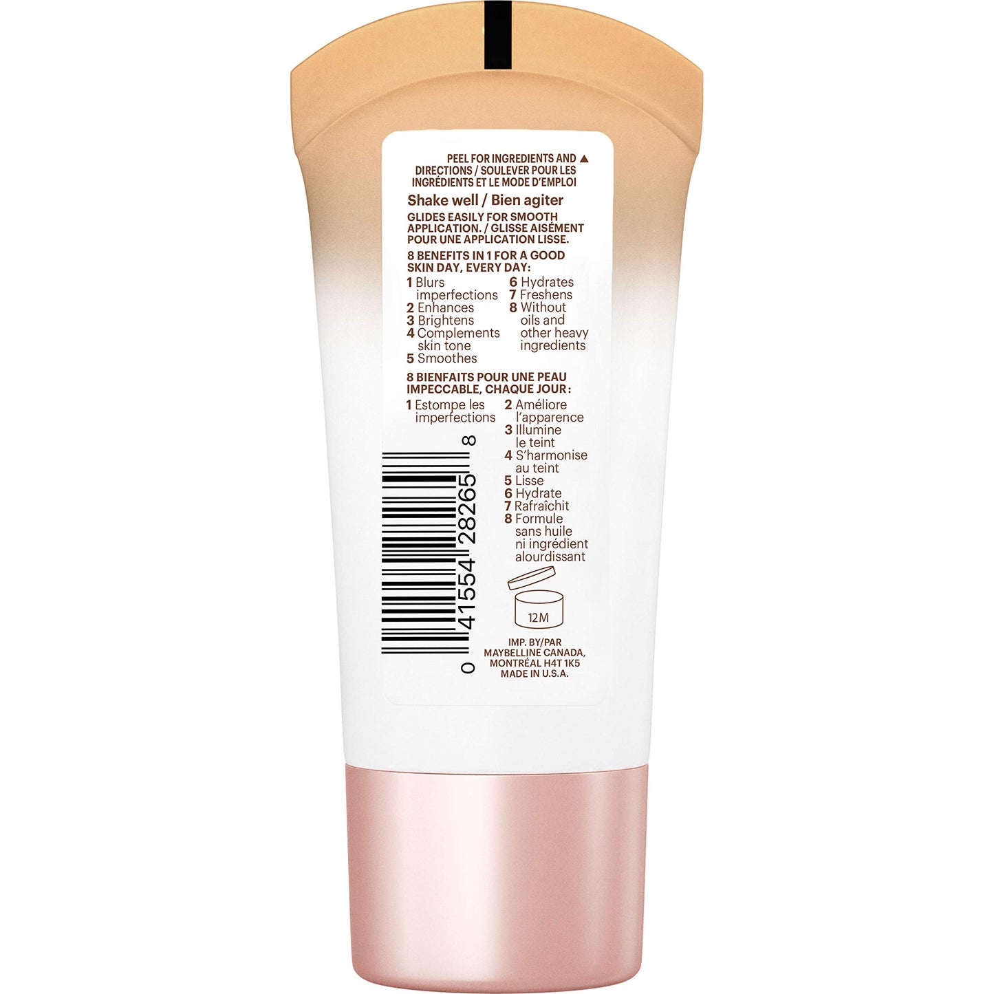 MAYBELLINE Dream Fresh Skin Hydrating BB Cream, 8-in-1 Skin Perfecting Beauty Balm With Broad Spectrum Spf 30, Sheer Tint Coverage, Oil-Free, Deep, 1 Fl Oz