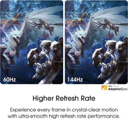 Sceptre New 22-Inch Gaming Monitor, FHD 1080p, Up to 144Hz, HDMI, DisplayPort, Built-in Speakers, Machine Black (E225W-FW144 Series, 2026)