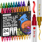 ARTISTRO Dual-Tip Acrylic Paint Marker Pens - Set of 36