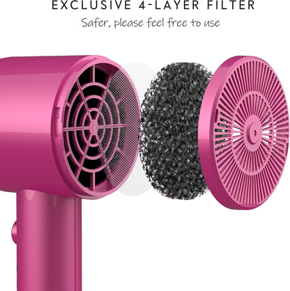 AINA Diffuser Hair Dryer Full-Featured Blow Dryer 110V/1600W(Ash Grey)
