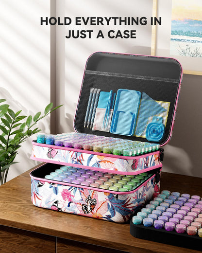 ARTDOT 60 Slots Storage Container for Diamond Art Kits for Adults, Portable Bead Storage Boxes for Diamond Painting Accessories and Tools