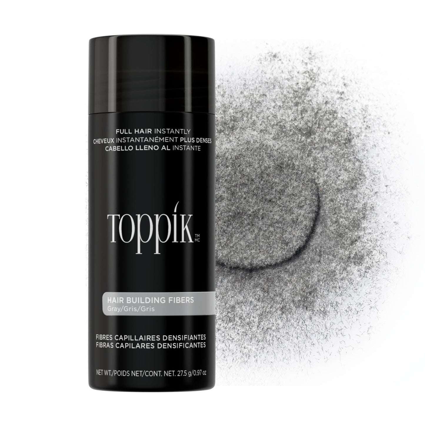 Toppik Hair Building Fibers, Fill In Fine or Thinning Hair Instantly Thicker, Fuller Looking Hair 9 Shades,4 size options