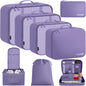 BAGAIL 8 Set Packing Cubes Luggage Packing Organizers for Travel Accessories-Cream