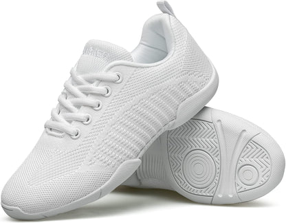 BAXINIER Girls White Cheerleading Shoes