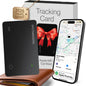 SPOTMINDERS Apple MFi Certified Wallet Tracking Card Black 4-Pack Travel Gifts for Him Works with Apple Find My Rechargeable Tracker IP68 Waterproof 0.07" Slim iPhone Item Finder for Luggage Passport