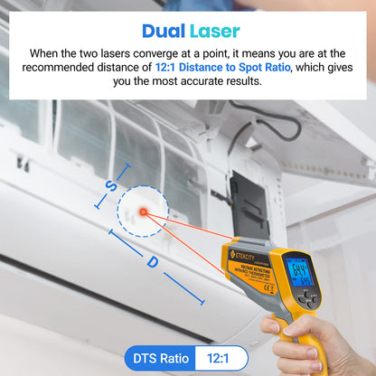 Etekcity Infrared Thermometer Laser Temperature Gun 774