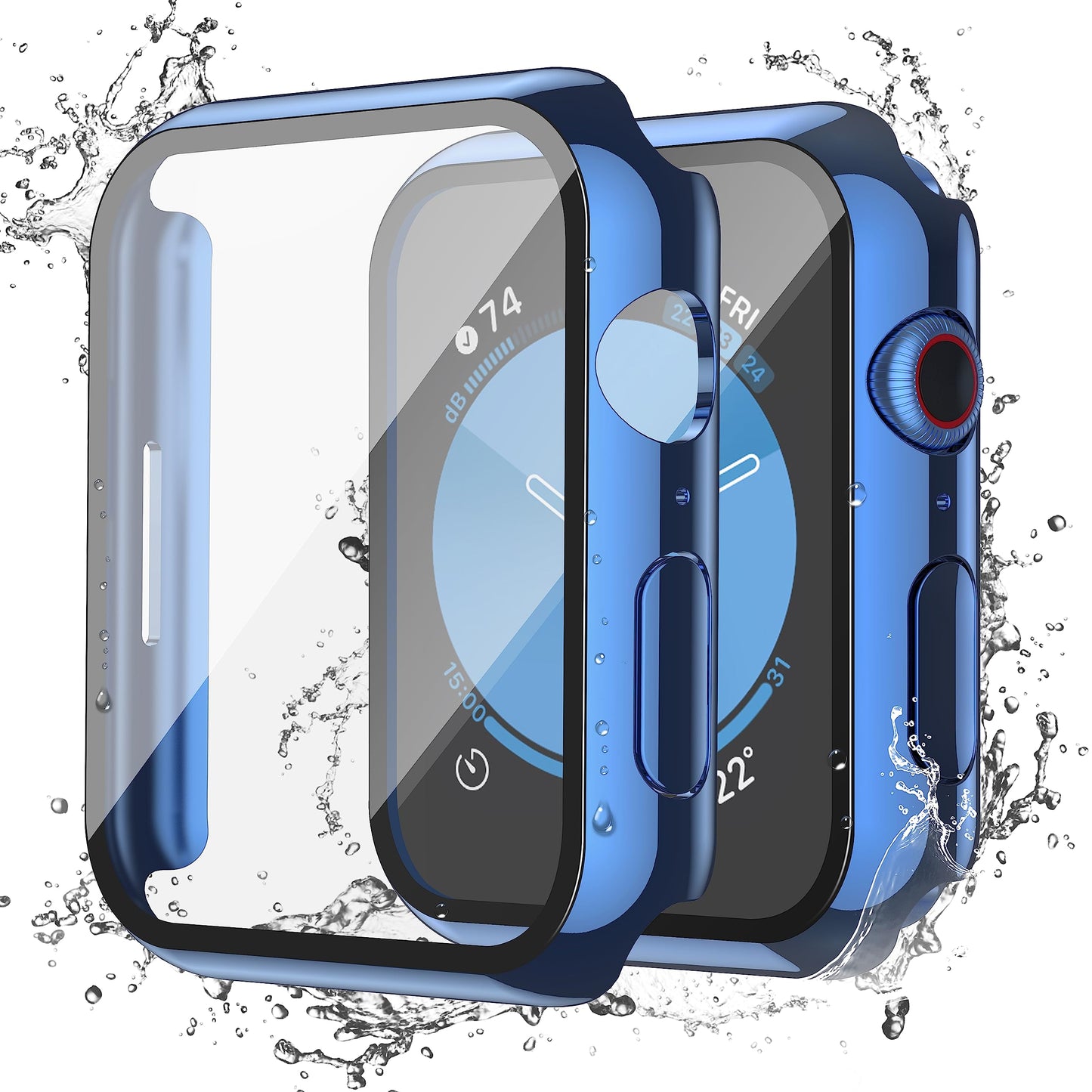 Misxi 2-Pack Waterproof Case for 46mm Apple Watch Series 11/10