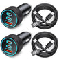 67W 3-Port Super Fast Type C Car Charger USB C for Samsung S26 S25 S24 S23