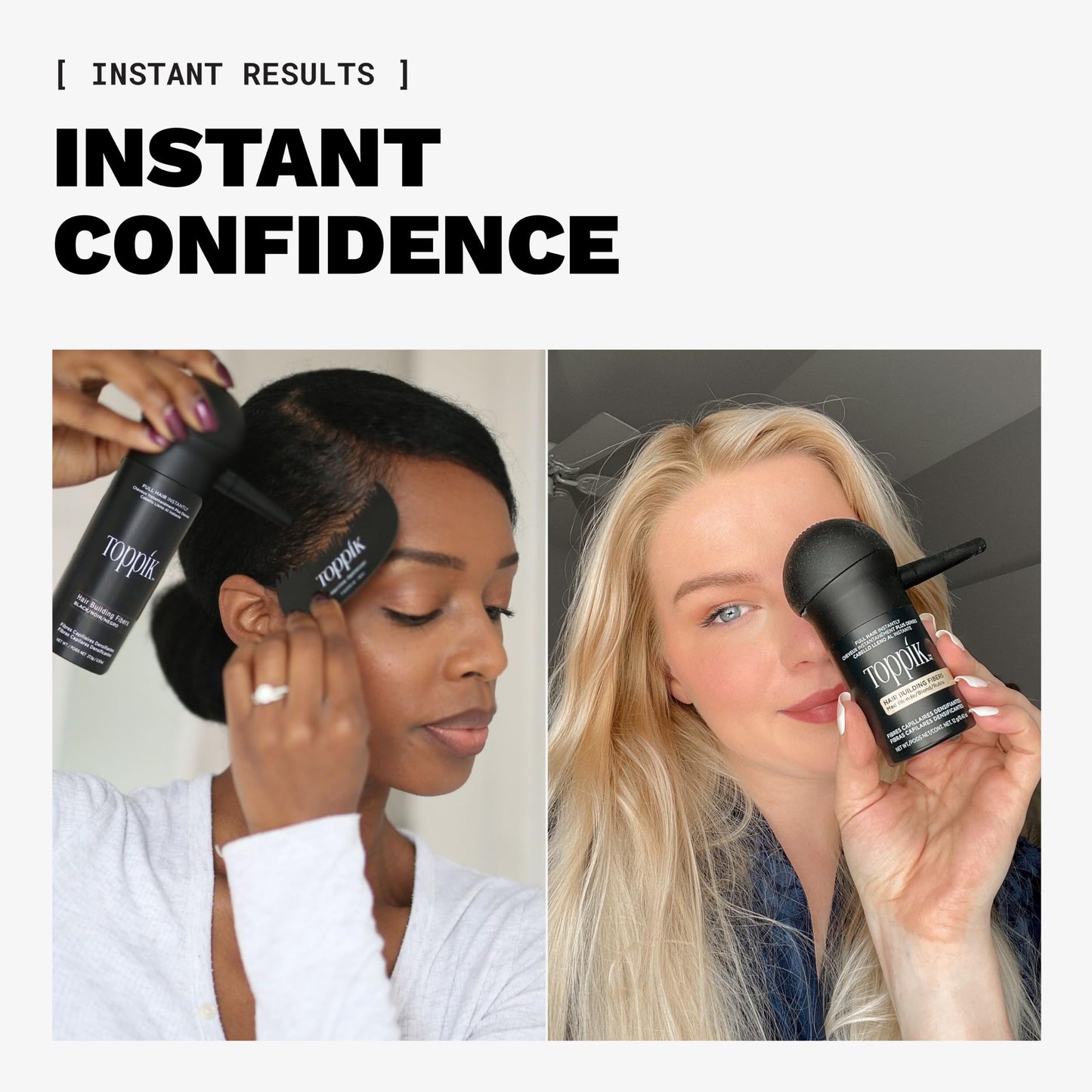 Toppik Hair Building Fibers, Fill In Fine or Thinning Hair Instantly Thicker, Fuller Looking Hair 9 Shades,4 size options