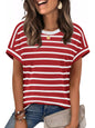 WIHOLL Womens Tops Short Sleeve Shirts Summer Outfits 2026 Spring Dressy Casual Clothes Clothing