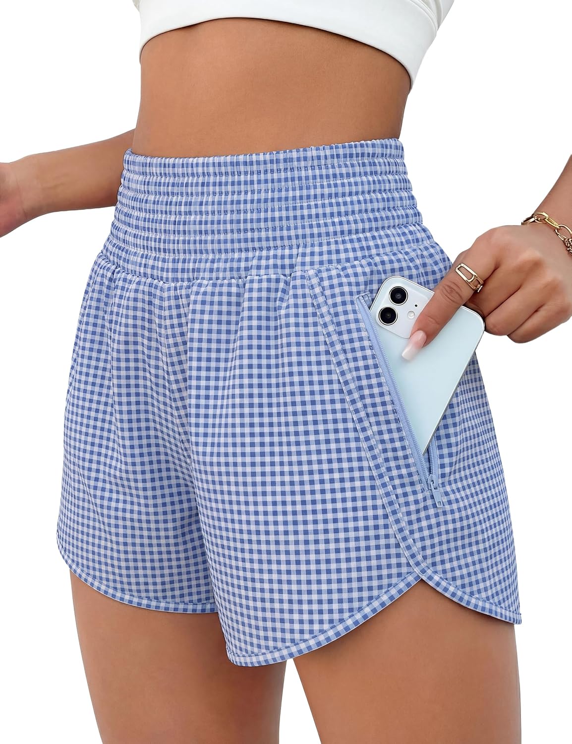 BMJL 2.5" Athletic Shorts for Women Comfy High Waisted Short with Pocket