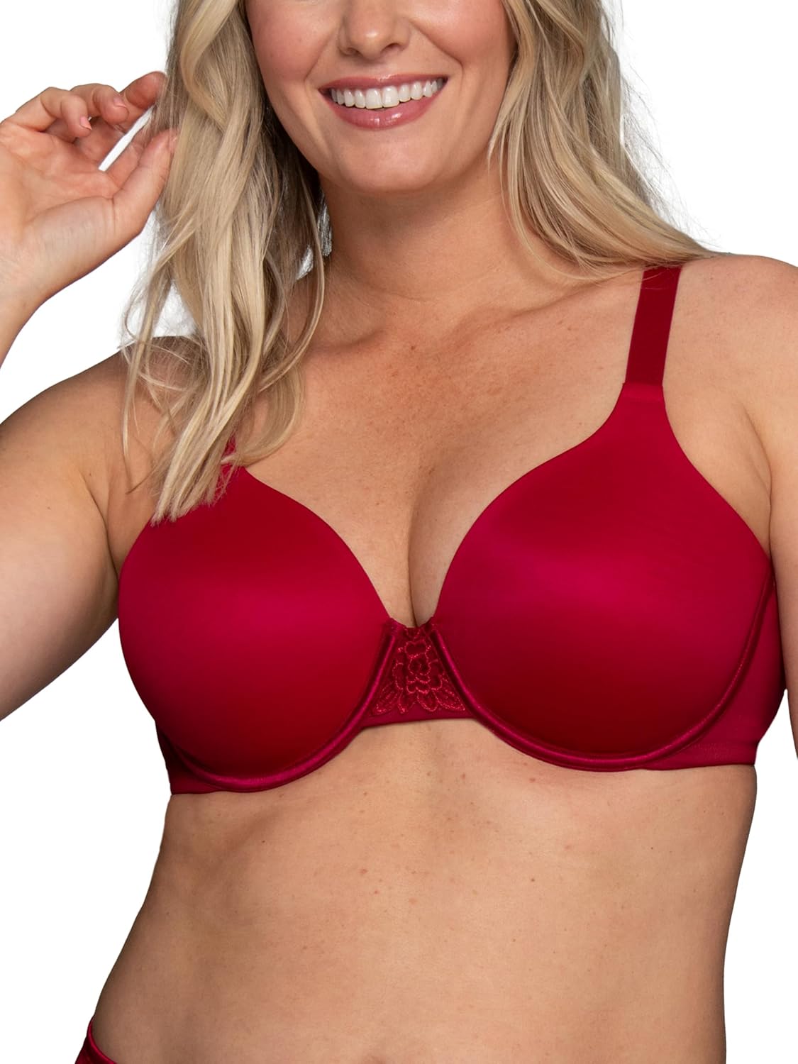 Vanity Fair Women's Full Figure Beauty Back Smoothing Bra, 4 Way Stretch Fabric, Lightly Lined Cups up to H
