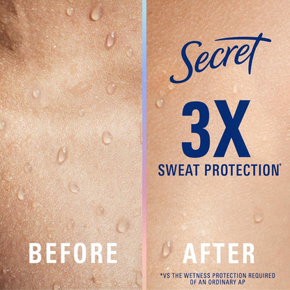 Secret Clinical Strength 100HR Sweat & Odor, Clear Gel Antiperspirant Deodorant for Women, 3X Stress Protection with Hyaluronic Acid, PH Balancing Minerals, Clear Lavender Scent, 2.6 oz