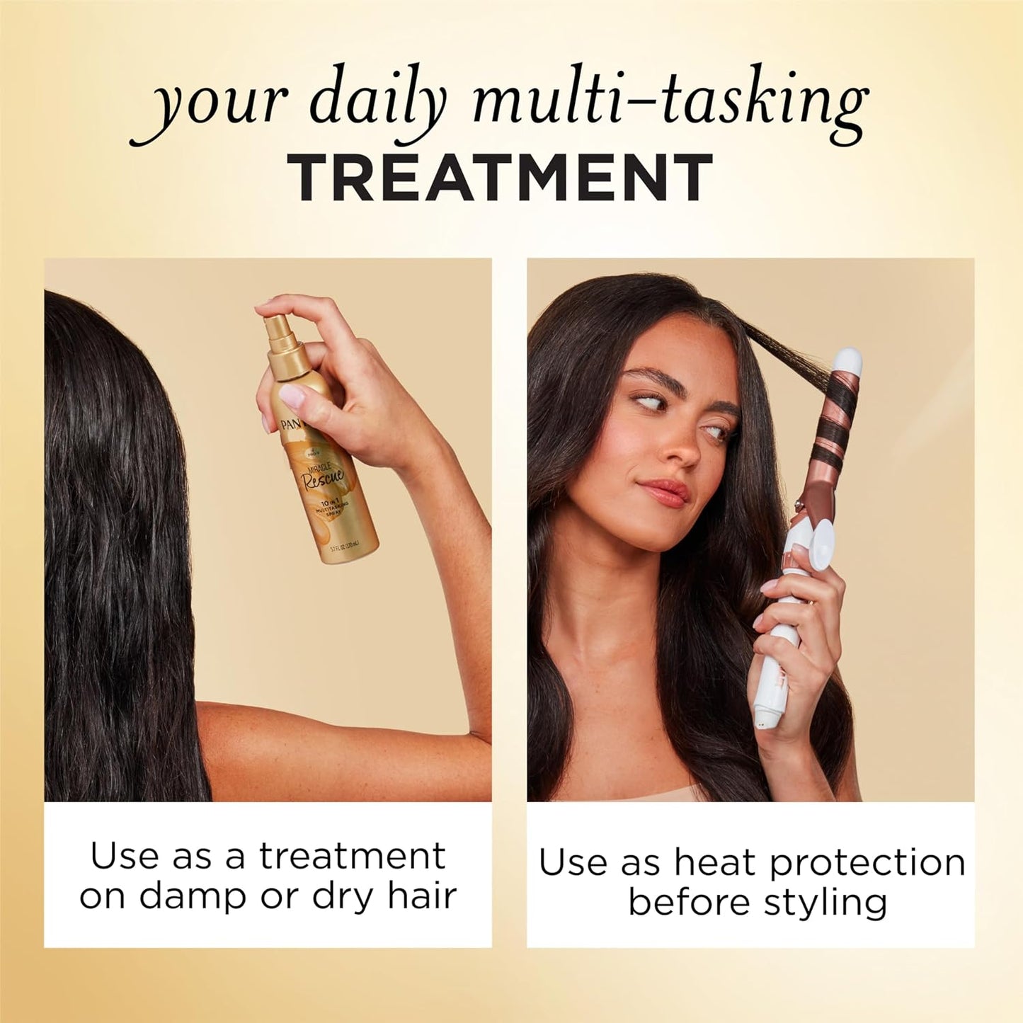 Pantene Miracle Rescue 10-in-1 Multitasking Spray, Heat Protection, 5.7 oz