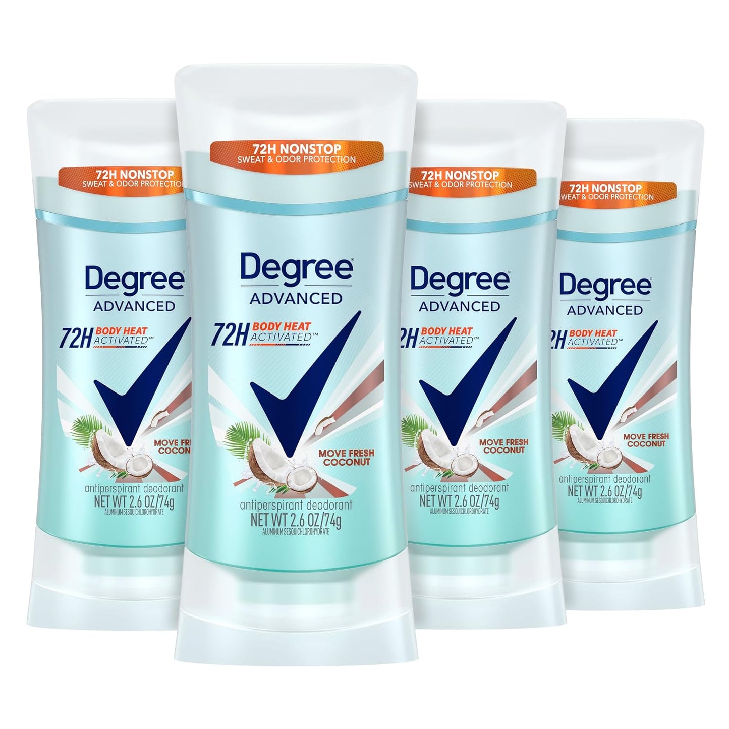 Degree Antiperspirant Deodorant Sexy Intrigue 72-Hour Sweat & Odor Protection Antiperspirant Deodorant For Women with Body Heat Activated Technology 2.6 oz (Pack of 2)