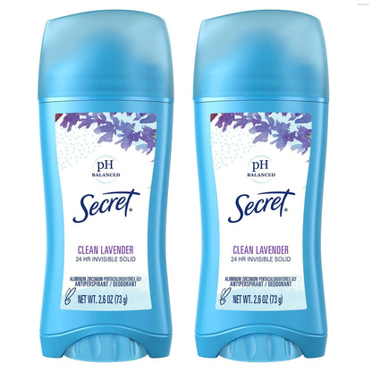 Secret Anti-Perspirant Deodorant Invisible Solid Powder Fresh Twin Pack 5.20 oz