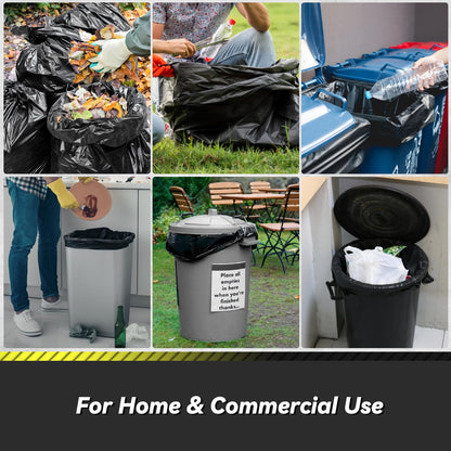Wowflash 100 Count 55-60 Gallon Trash Bags