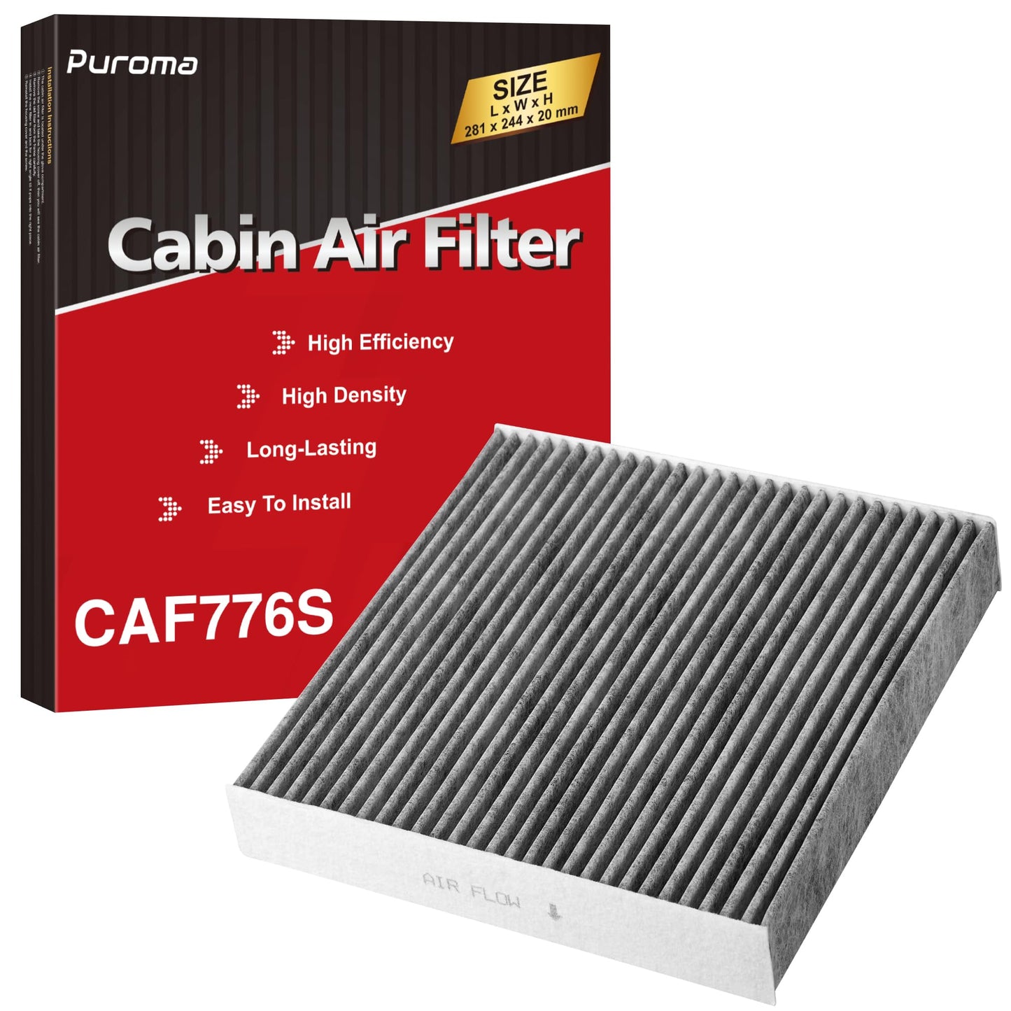 Puroma Cabin Air Filter Activated Carbon for CF11920 CP920 6043C Ford C-Max