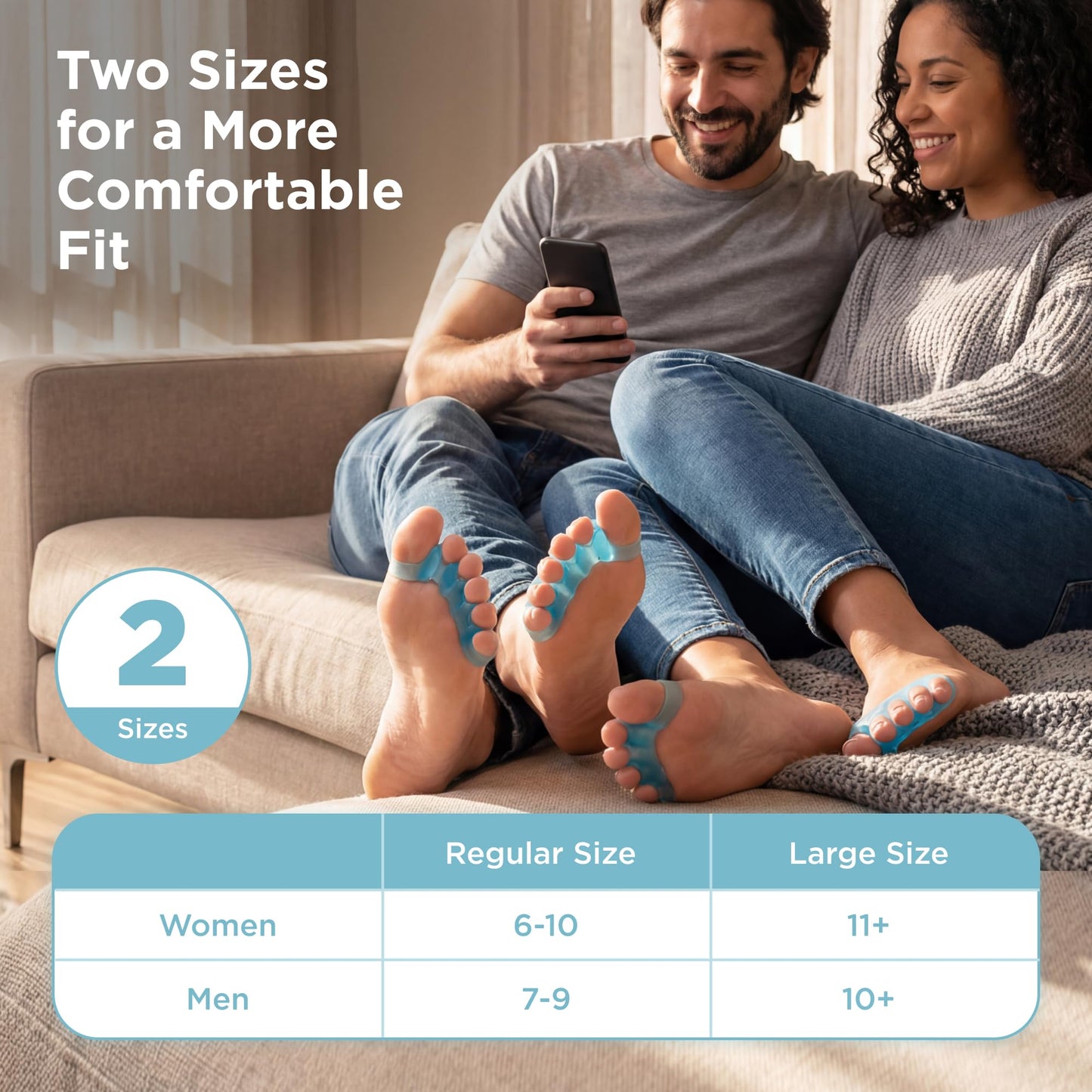Mind Bodhi Toe Separators/Toe Spacers - Men & Women - Regular Size - Blue