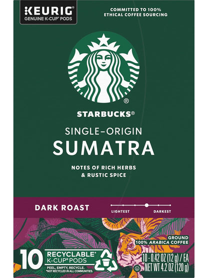 Starbucks K-Cup Coffee Pods, Dark Roast Hot or Iced Coffee, French Roast, 96 Keurig Pods