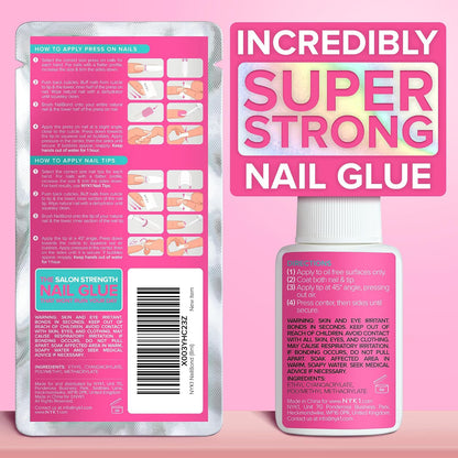 NYK1 Super Strong Nail Glue for Press On Nails, Nail Tips & Acrylics | 8ml