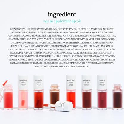NOONI Korean Lip Oil - Applepeony - pH Color-Changing Plumping Lip Gloss