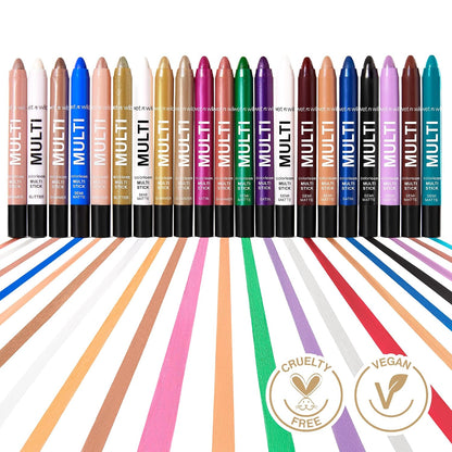 wet n wild Color Icon Cream Eyeliner Eyeshadow Multi-Stick, Moisturizing, Nourishing Velvety Cream-to-Powder Buildable & Blendable Formula, Cruelty-Free & Vegan - Brown Sugar