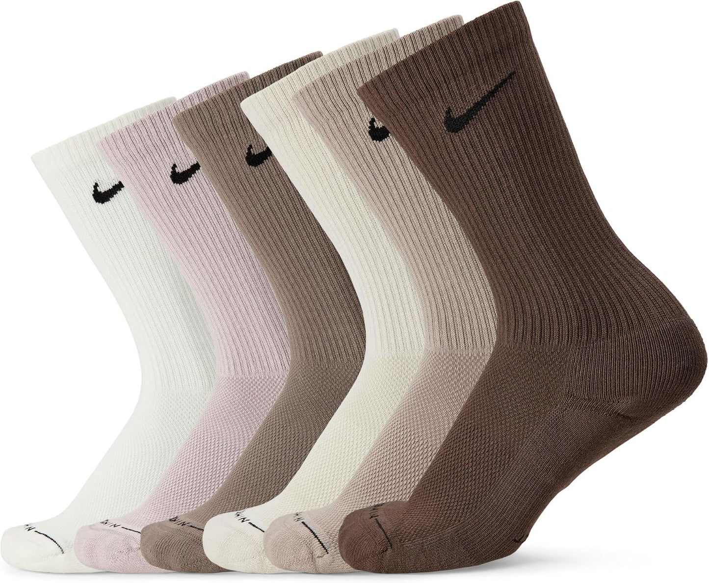 Nike Adult Dri-FIT Everyday Elevated Crew Socks (6-Packs) | Mens and Womens