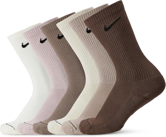 Nike Adult Dri-FIT Everyday Elevated Crew Socks (6-Packs) | Mens and Womens