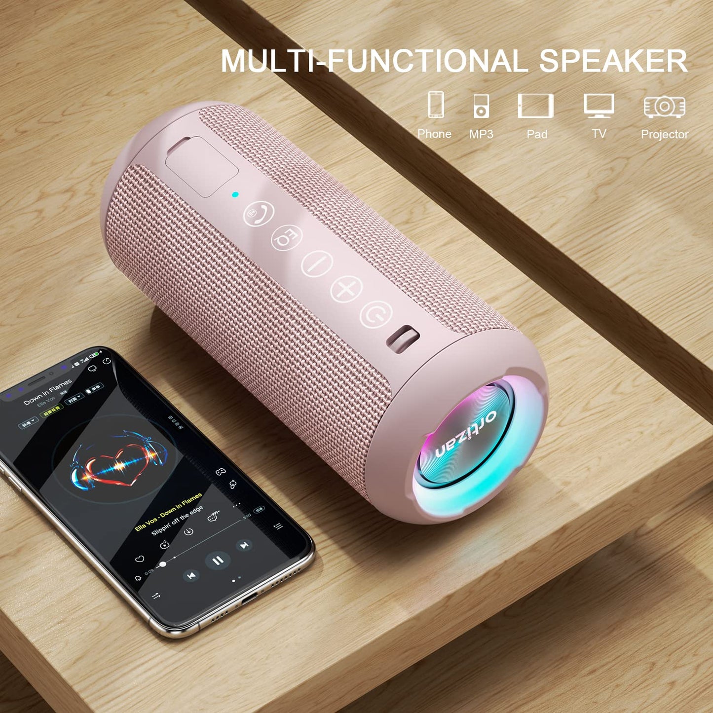 Ortizan X10 Portable Bluetooth Speaker (1st Gen), IPX7 Waterproof, Wireless