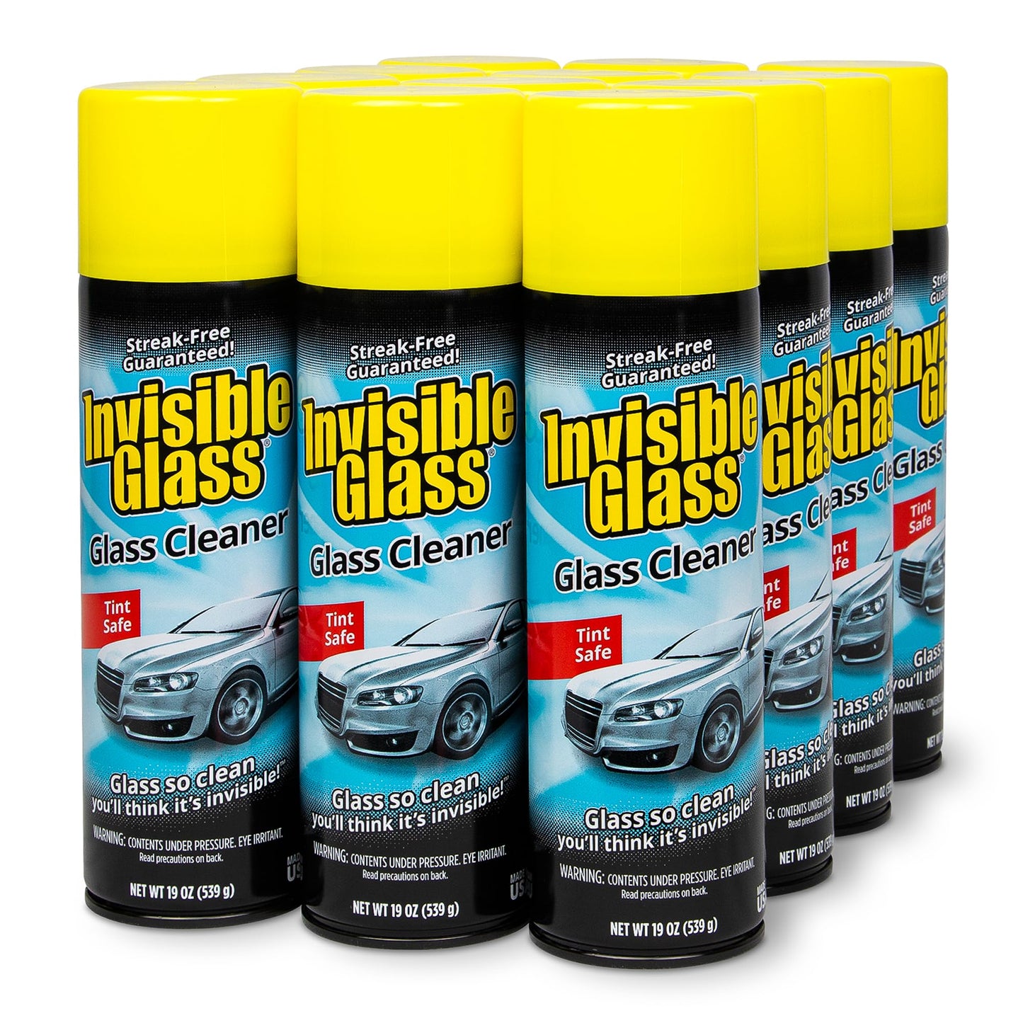 Invisible Glass 91164-2PK Premium Aerosol Glass Cleaner Spray for Car Windshields and Windows, Automotive and Home Window Cleaner, Streak-Free, Ammonia-Free, Tint-Safe – 19 oz (Pack of 2)