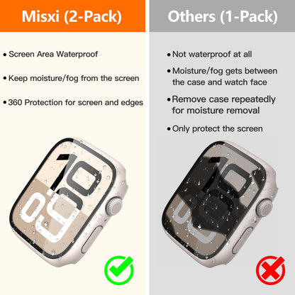 Misxi 2-Pack Waterproof Case for 46mm Apple Watch Series 11/10