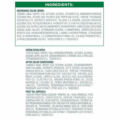 Garnier Nutrisse Ultra Crème Hair Color, Permanent Hair Dye with 100% Gray Coverage, Vegan & Cruelty-Free, 33 Darkest Golden Brown (Caramel Fudge), 1 Count