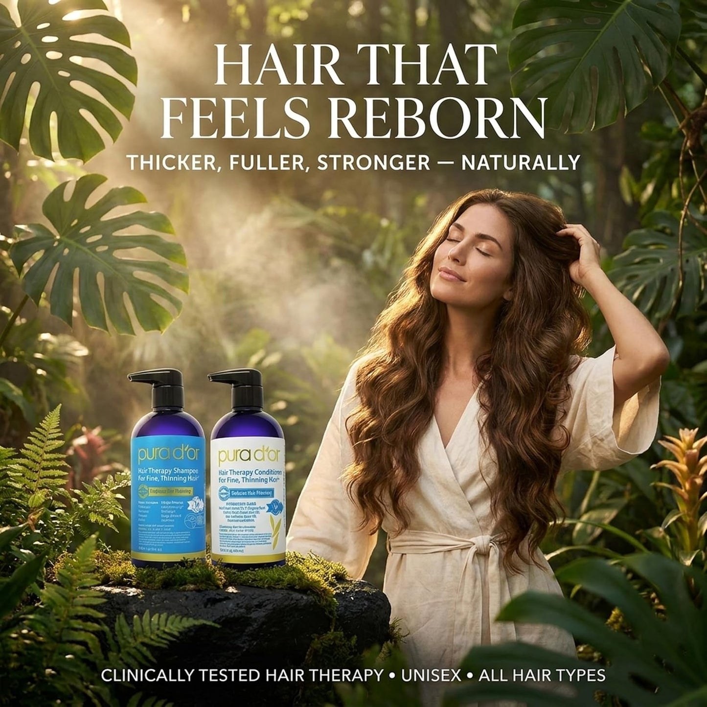 PURA D'OR Deep Moisturizing Biotin Hair Regrwoth Conditioner Thickens, Softens, & Moisturizes Dry, Frizzy, Damaged Hair w/Argan Oil, Pumpkin, Rosemary, Honeysuckle, Vitamin E, Men & Women, 16oz