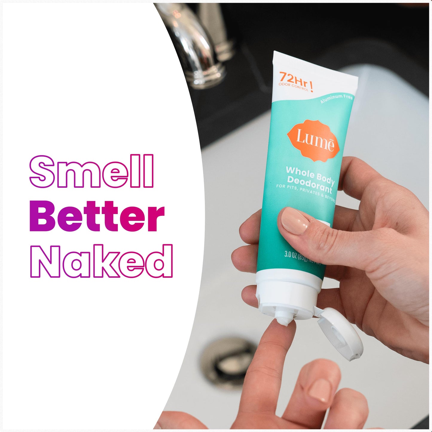 Lume Whole Body Deodorant - Cream Tube - 3 oz (Clean Tangerine)
